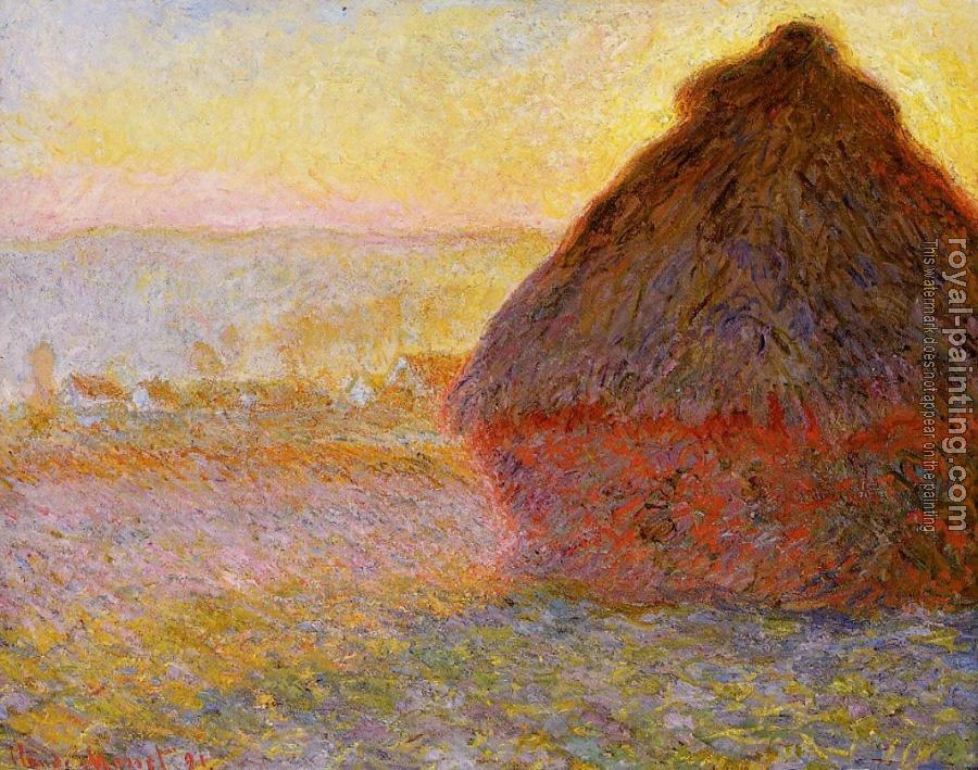 Claude Oscar Monet : Grainstack at Sunset